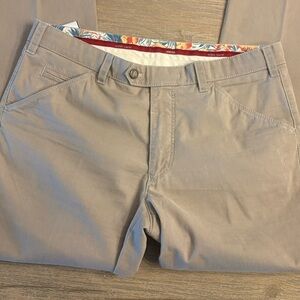 MEYER Men's 34x32 Chicago Straight Chino Pants Comfortable Trousers Light Khaki
